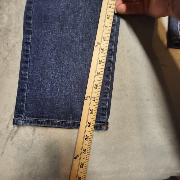 Lucky Brand 410 Athletic Straight Jeans Mens 40x29 Blue Stretch Denim Dark Wash - Picture 7 of 10